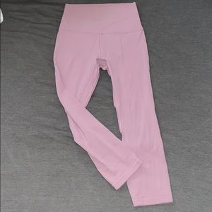 Pink Lululemon Align Leggings (Cropped)